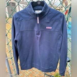 Vineyard Vines Women’s Navy Blue‎ Quarter Zip Pullover Sweatshirt (Size Small)